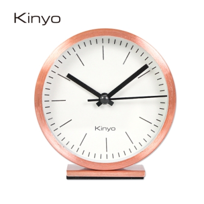 KINYO現代簡約金屬鬧鐘(玫瑰金)ACK7107RG