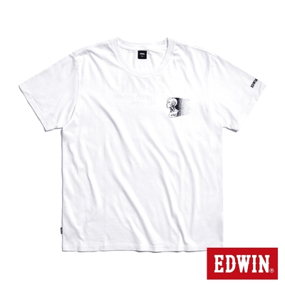 EDWIN 機器人胸像短袖T恤-男-白色