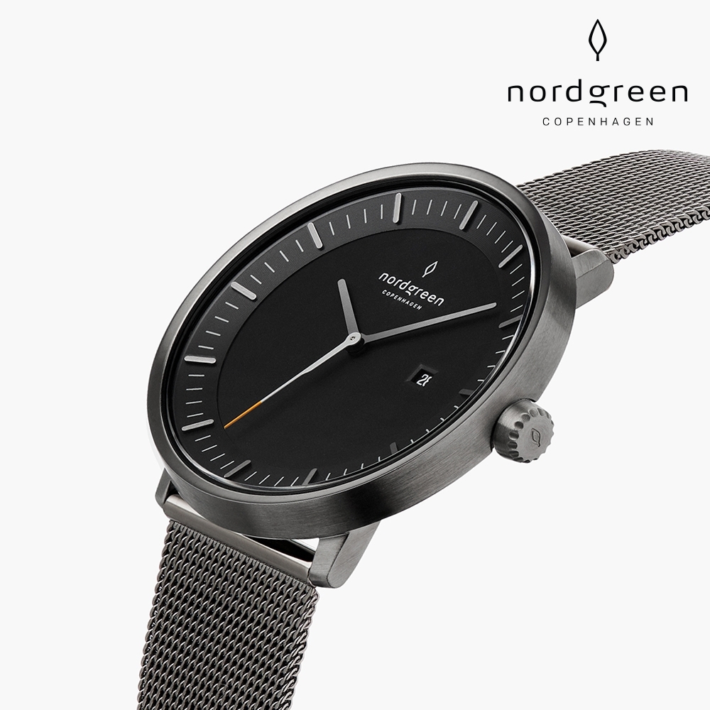 Nordgreen Christopher聯名 x Philosopher 哲學家 深空灰系列 深空灰鈦鋼米蘭錶帶手錶 40mm