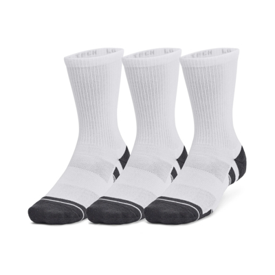 【UNDER ARMOUR】男女同款 Perf Tech 3pk 中長襪_1382033-100