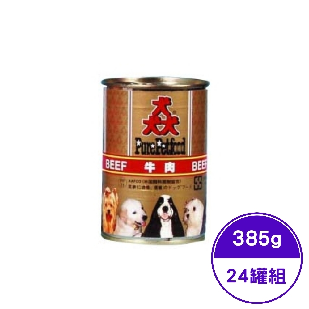 紐西蘭PurePetfood猋罐頭-牛肉 385g (24罐組)