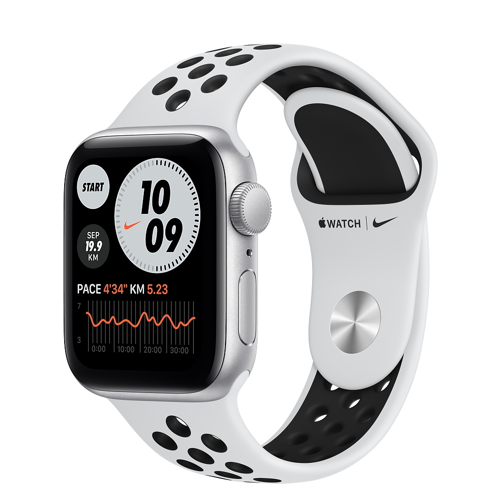 Apple Watch Nike SE (GPS) 40mm 銀色鋁金屬錶殼+白色錶帶(MYYD2TA/A