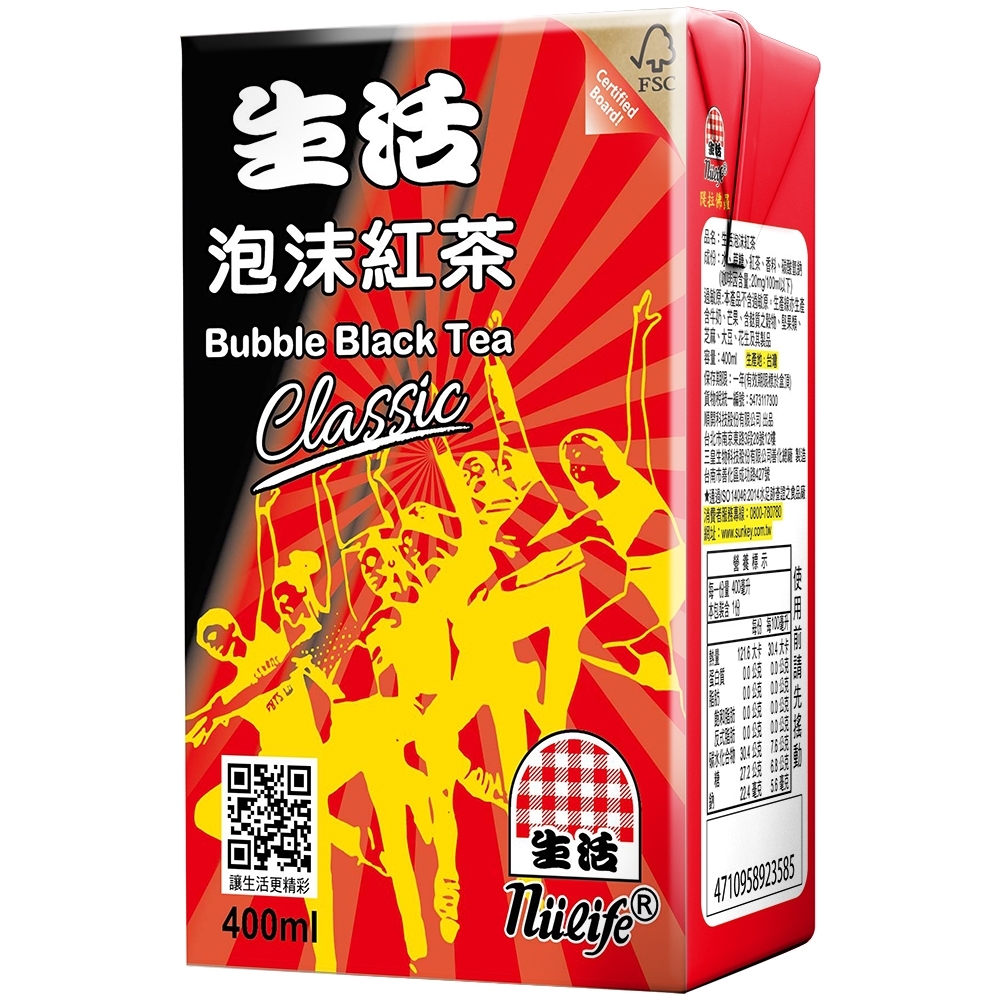 生活 泡沫紅茶(400mlx6入)