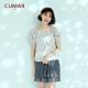 【CUMAR】方領碎花波浪-女短袖襯衫(二色/版型適中) product thumbnail 1