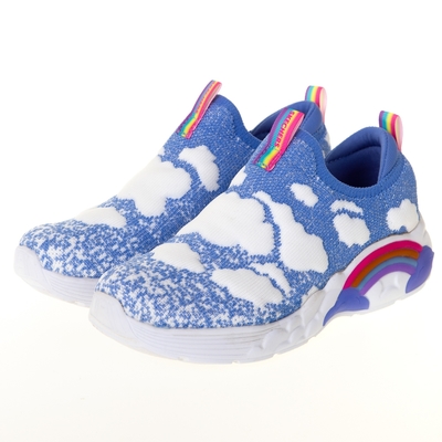 SKECHERS 女童系列 燈鞋 RAINBOW RACER - 302318LBLU