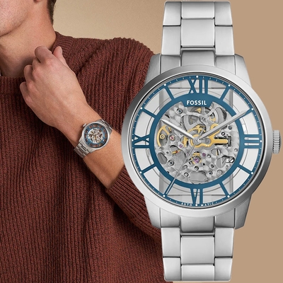 FOSSIL Townsman 爵士鏤空機械錶 迎春好禮-44mm ME3260