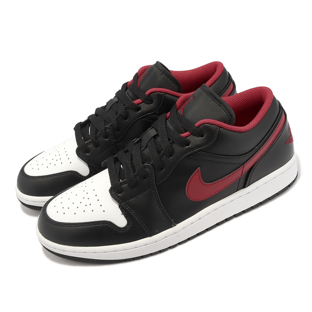 Nike Air Jordan 1 Low 白黑紅White Toe 喬丹1代低筒男鞋553558-063