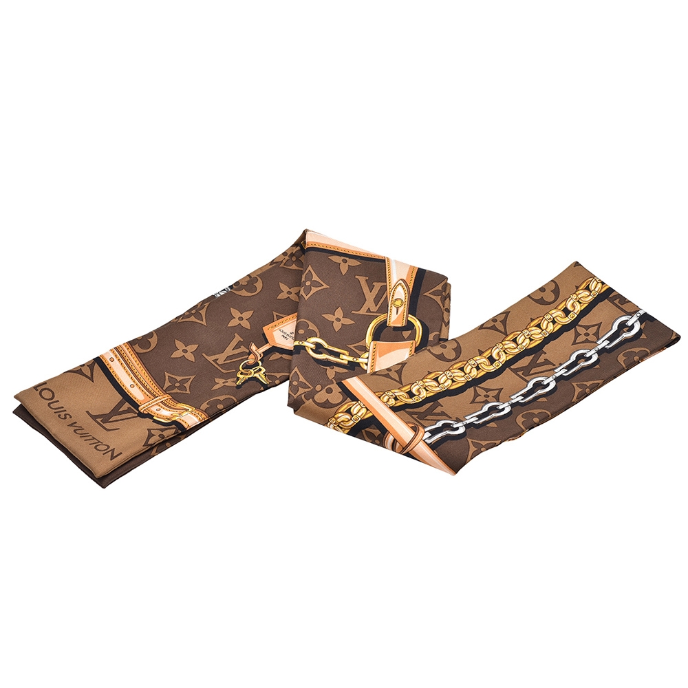 Louis Vuitton M78655 Silk Scarf Bandeau Monogram Confidential