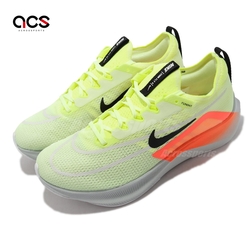 Nike 慢跑鞋 Zoom Fly 4 運動 男鞋 氣墊 避震 路跑 健身 針織鞋面 包覆 黃 黑 CT2392700