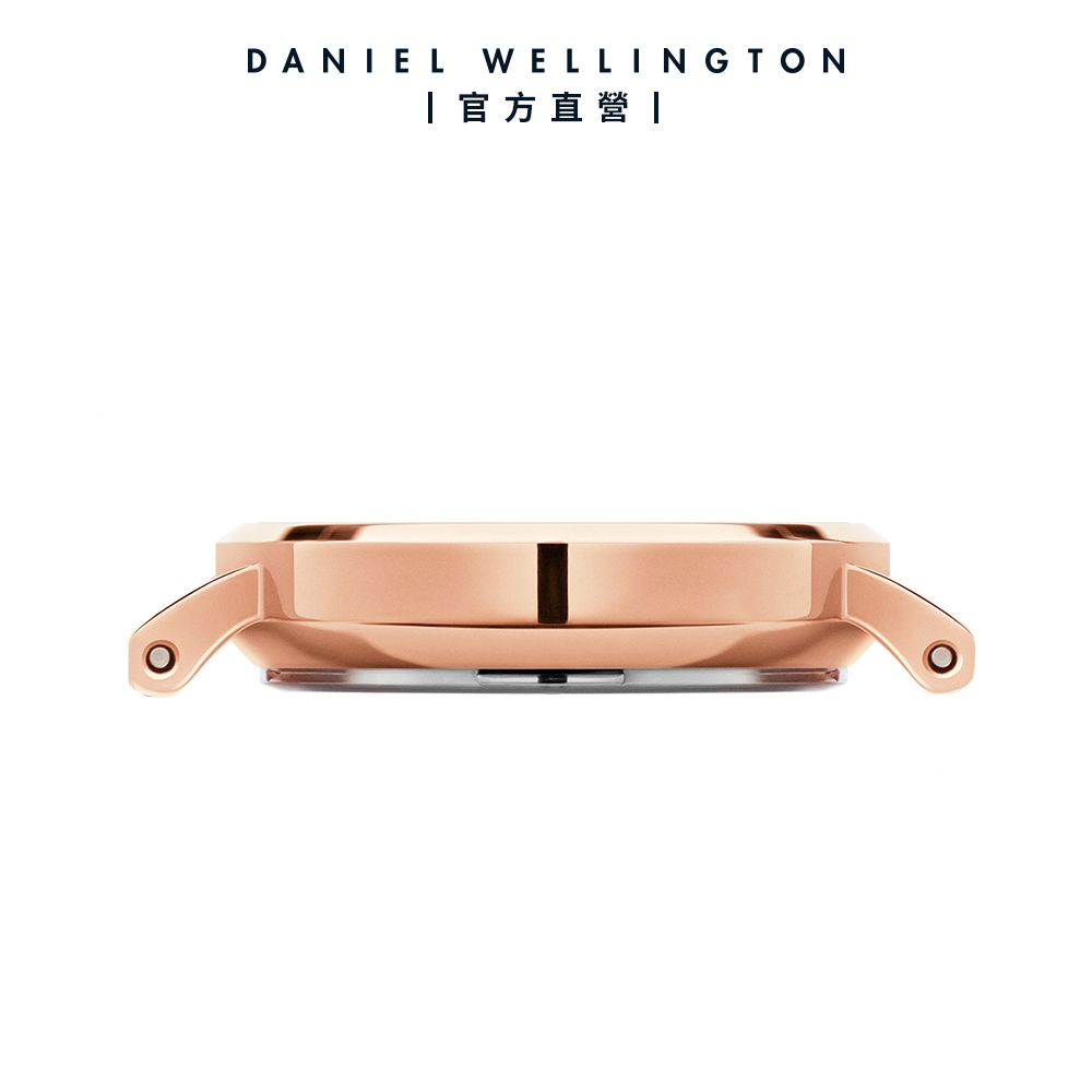 Daniel Wellington DW 手錶Petite Rouge 28mm 珍珠貝真皮皮革腕錶-玫瑰