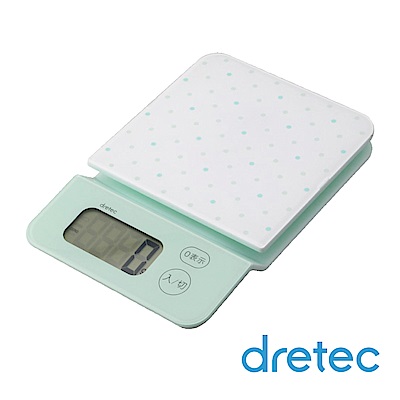 dretec 新水晶觸碰式電子料理秤2kg 綠點點