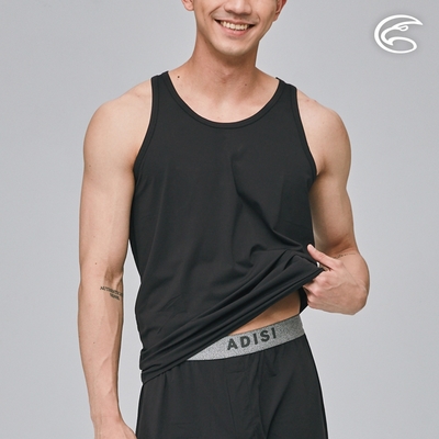 ADISI 男Tactel Pro快乾排汗窄肩背心AV2311076 (S-2XL) 黑色