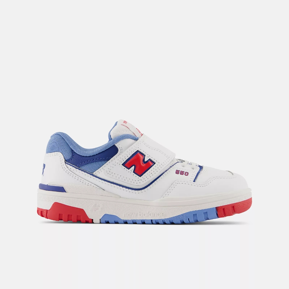 NEW BALANCE 運動鞋 童鞋 中童 兒童 魔鬼氈 白紅 PHB550CHM(C4574)