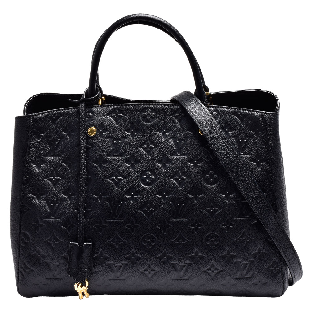 LV M41069經典Monogram Montaigne GM手提/斜背包(黑色)