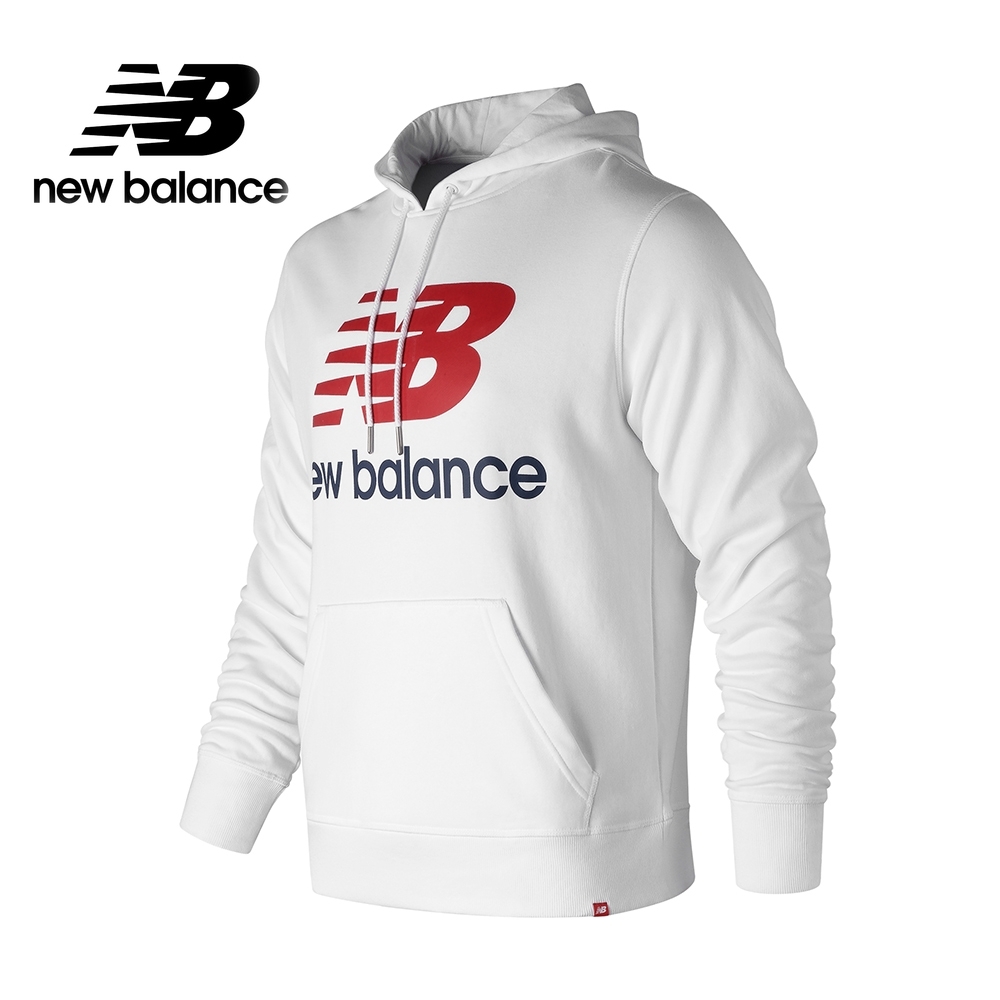 New Balance NB經典LOGO連帽長袖上衣_白色_AMT91547WT