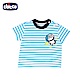 chicco-To Be Baby-條紋短袖上衣-藍 product thumbnail 1