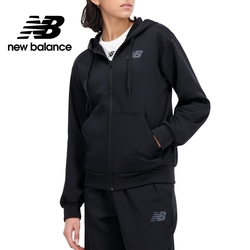 【New Balance】 機能保暖吸濕排汗連帽刷毛外套_女性_黑色_AWJ33186BK