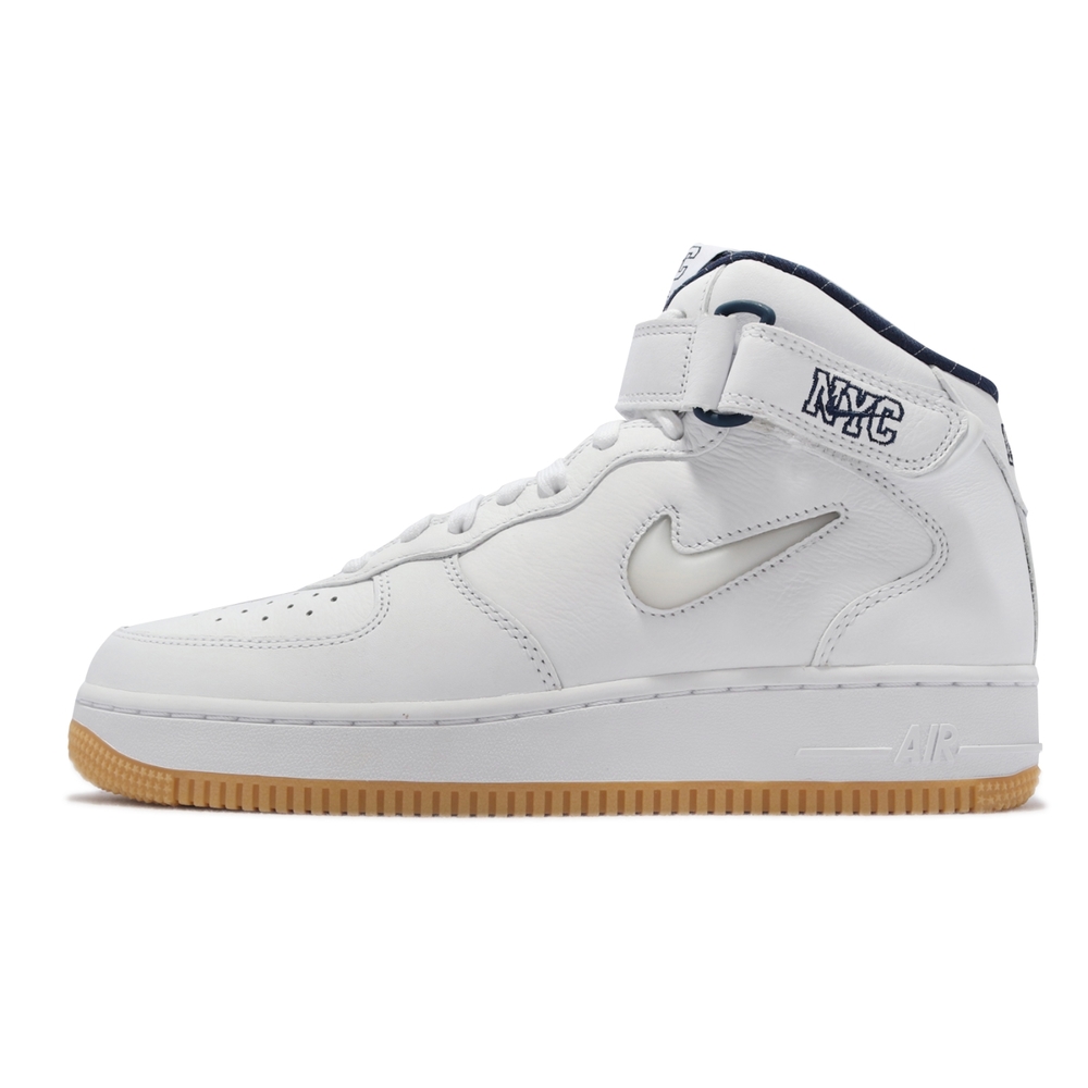 Nike 休閒鞋Air Force 1 Mid QS 男女鞋經典洋基隊紐約地鐵皮革情侶穿搭