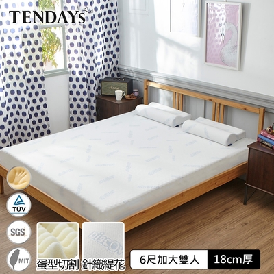 TENDAYS DISCOVERY 柔眠床墊(晨曦白) 6尺加大雙人 18cm厚-買床送枕