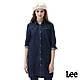 Lee 女款 長版修身設計長袖牛仔襯衫 藍｜Modern product thumbnail 1