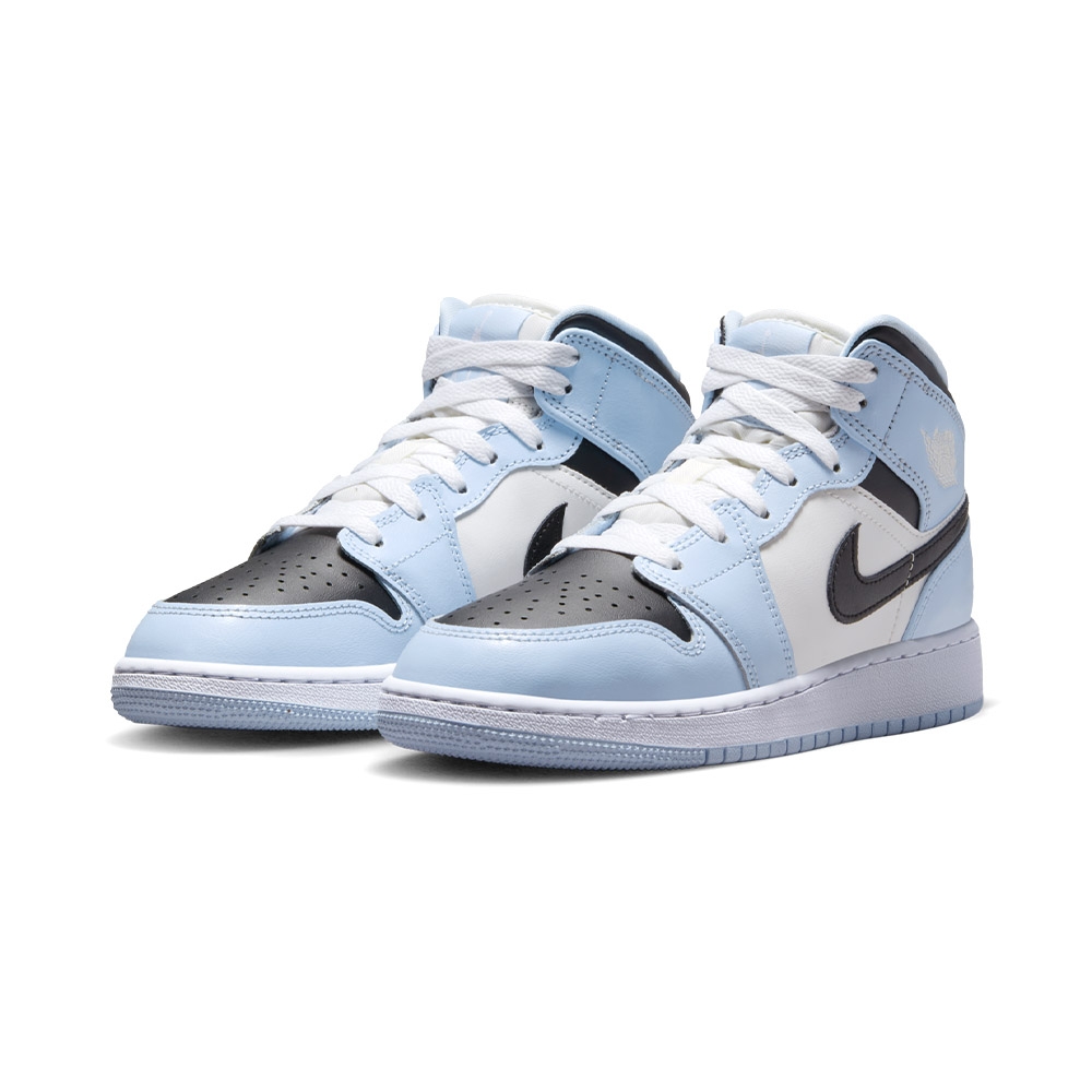 Nike Air Jordan 1 Mid Gs 女鞋大童鞋冰藍色經典穿搭運動休閒鞋555112