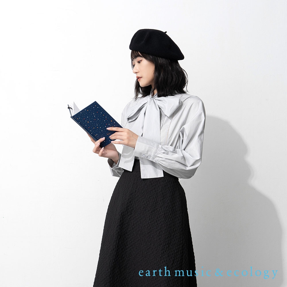 earth music  織帶裝飾綁帶襯衫