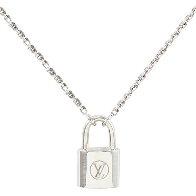 LV Q93559 Silver Lockit 限量款經典LOGO鎖頭純銀吊墜.銀