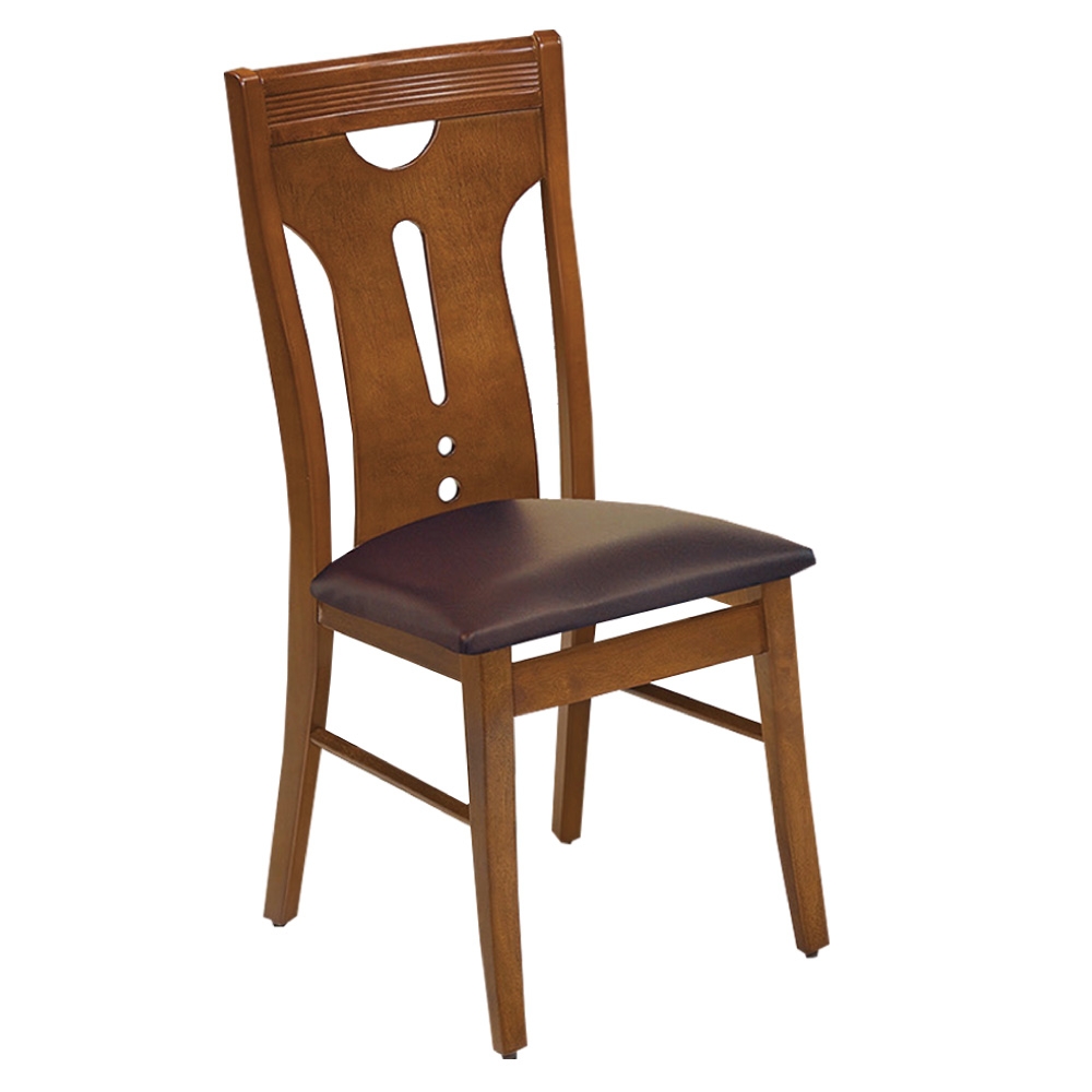 文創集 密特 優雅風透氣皮革實木餐椅(二色可選＋單張出貨)-44x41x95cm免組