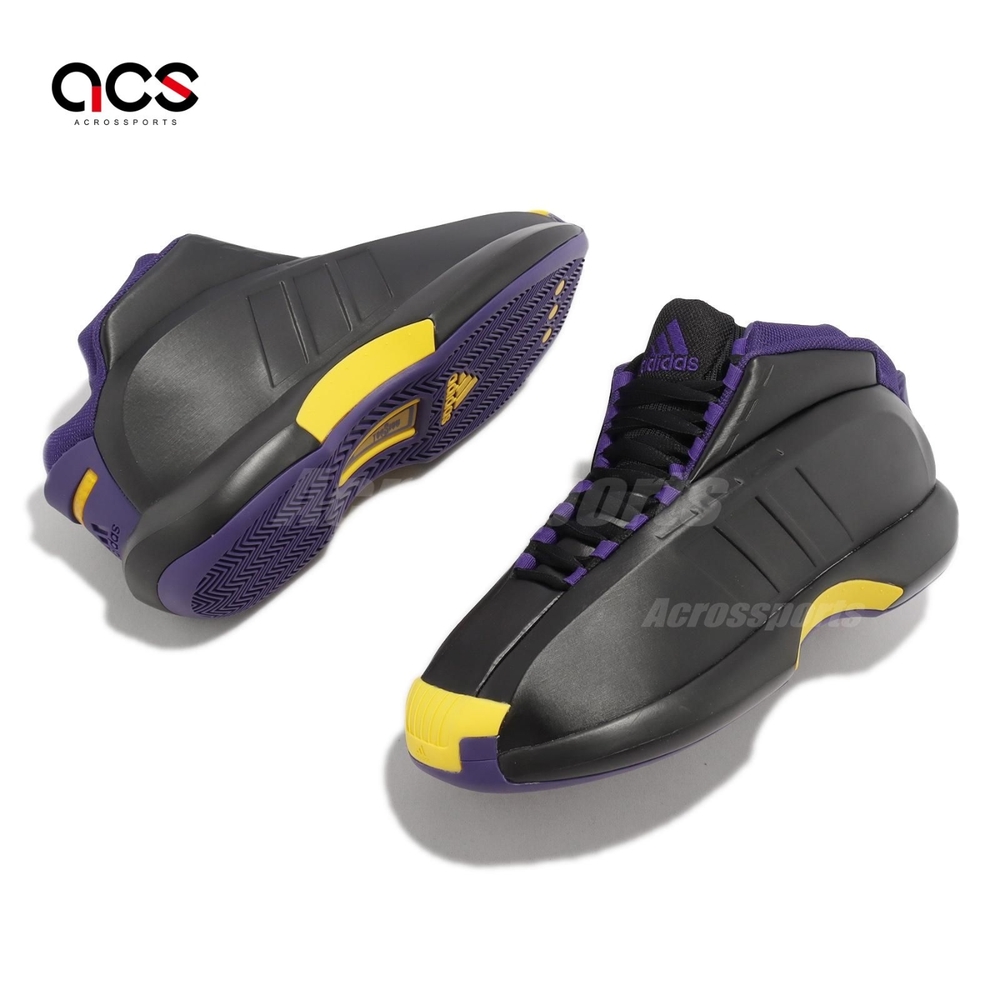 adidas 籃球鞋Crazy 1 Lakers Kobe TT 男鞋黑紫黃湖人隊柯比復刻愛迪達