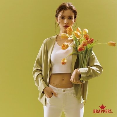 BRAPPERS 女款 雙排釦西裝領九分袖造型襯衫-淺綠