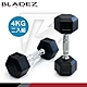 【BLADEZ】六角包膠啞鈴-4KG(二入組) product thumbnail 1