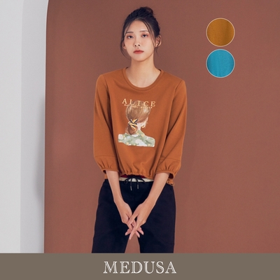 現貨【MEDUSA 曼度莎】Alice 抽繩休閒長袖T恤 - 2色（M-XL）｜女上衣 休閒上衣 長袖上衣