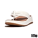 【FitFlop】F-MODE 皮革扭紋厚底夾脚涼鞋-女(都會白) product thumbnail 1