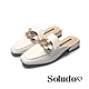 Soludos-正韓來台-復古典雅方頭低跟穆勒鞋-黑/白 product thumbnail 7