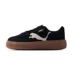 Puma Suede Platform Cutout 女鞋 黑棕色 麂皮 大LOGO 微厚底 休閒鞋 39723301