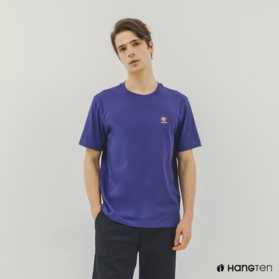 Hang Ten-中性款-韓款-加拿大主題印花涼感短袖T恤-藍