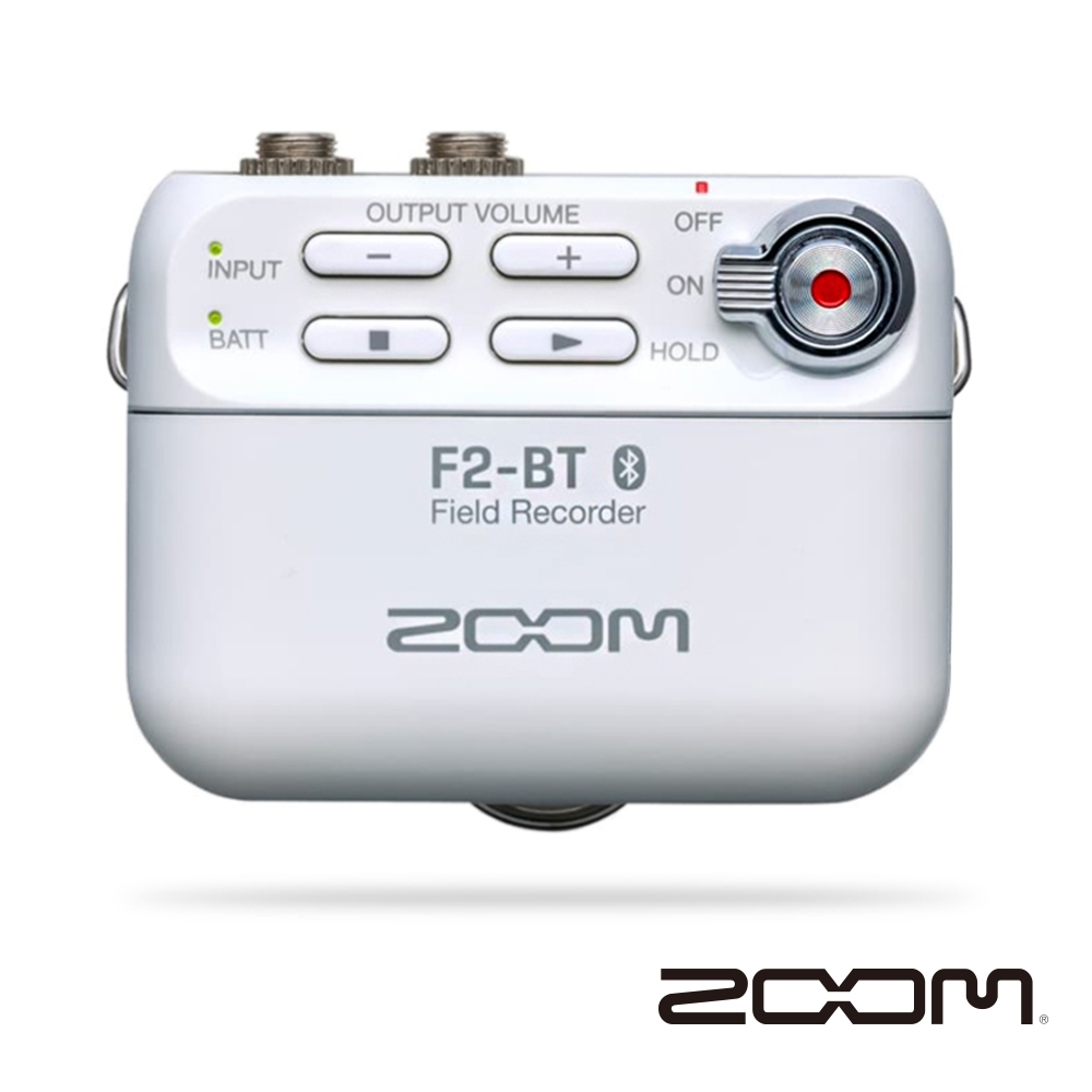 ZOOM F2-BT 微型錄音機+ 領夾麥克風組白色/ 藍芽版公司貨| ZOOM