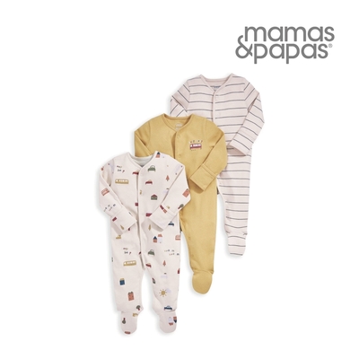 Mamas&Papas 簡單旅程-連身衣3件組