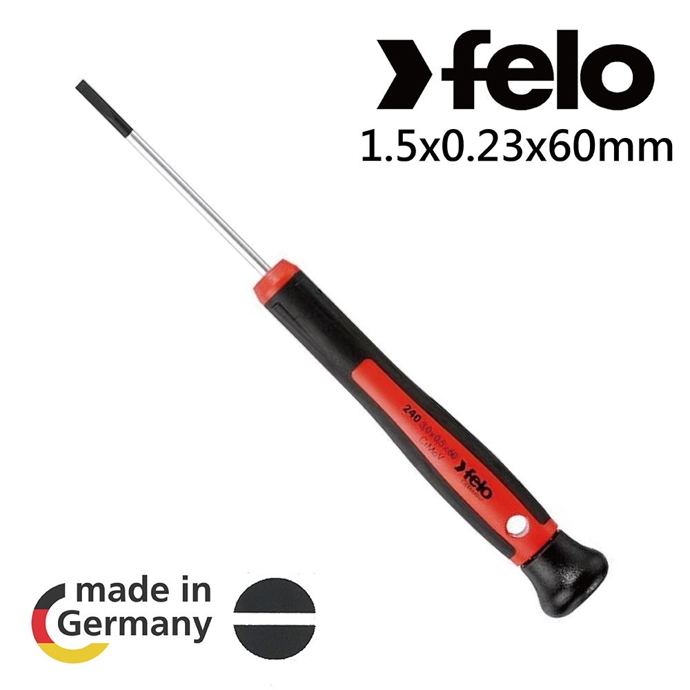 【FELO】240精密型一字起子Θ-1.5x0.23x60mm(24015150)