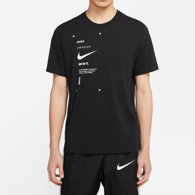 NIKE 上衣  運動 慢跑 健身 短袖上衣 男款 黑 DJ5374-010 AS M NSW SWSH CLUB TEE