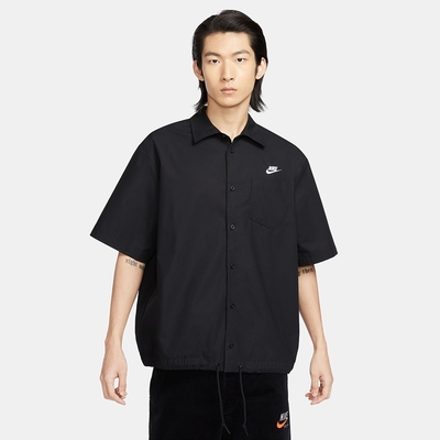 NIKE 上衣 男款 短袖襯衫 AS M NK CLUB SS VENICE TOP 黑 FN3903-010