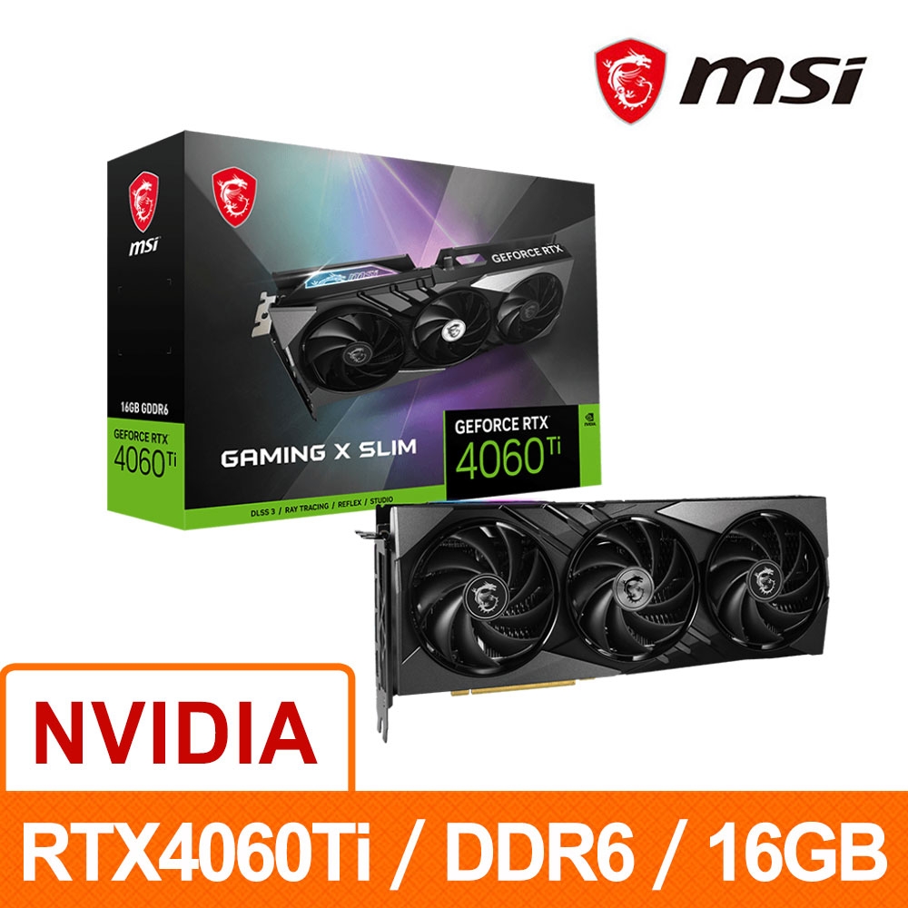 微星MSI RTX 4060 Ti 16G GAMING X SLIM 顯示卡| RTX 30系列| Yahoo