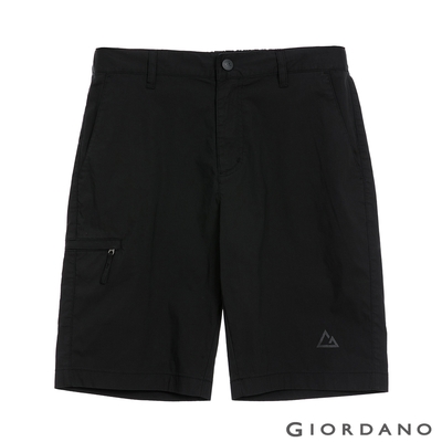 GIORDANO 男裝G-MOTION快乾涼感卡其短褲 - 09 標誌黑