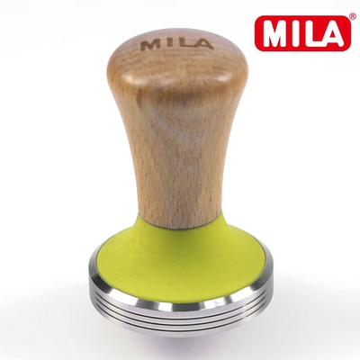 MILA 櫸木色彩矽膠填壓器58mm-黃色+防塵矽膠填壓墊