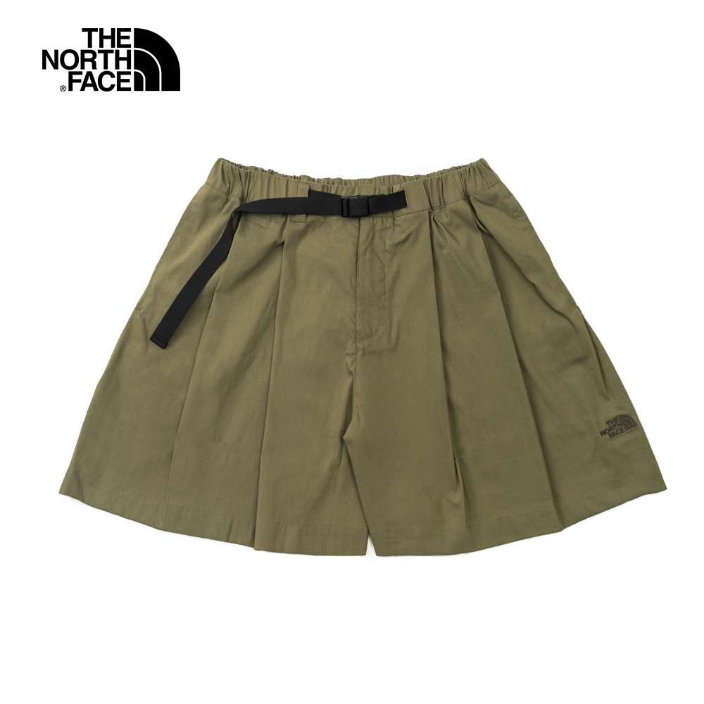 The North Face北面女款橄欖綠配套腰帶休閒短褲｜4UBJ7D6