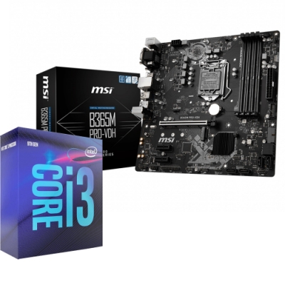 MSI B365M PRO-VDH主板 + Intel i3-9100F處理器 組合套餐