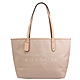 COACH City Tote 經典馬車LOGO帆布肩背托特包(柔粉) product thumbnail 1