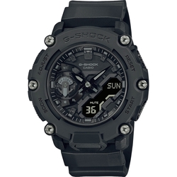 CASIO 卡西歐 G-SHOCK 一起冒險去 碳核心防護構造雙顯計時手錶 迎春好禮 GA-2200BB-1A