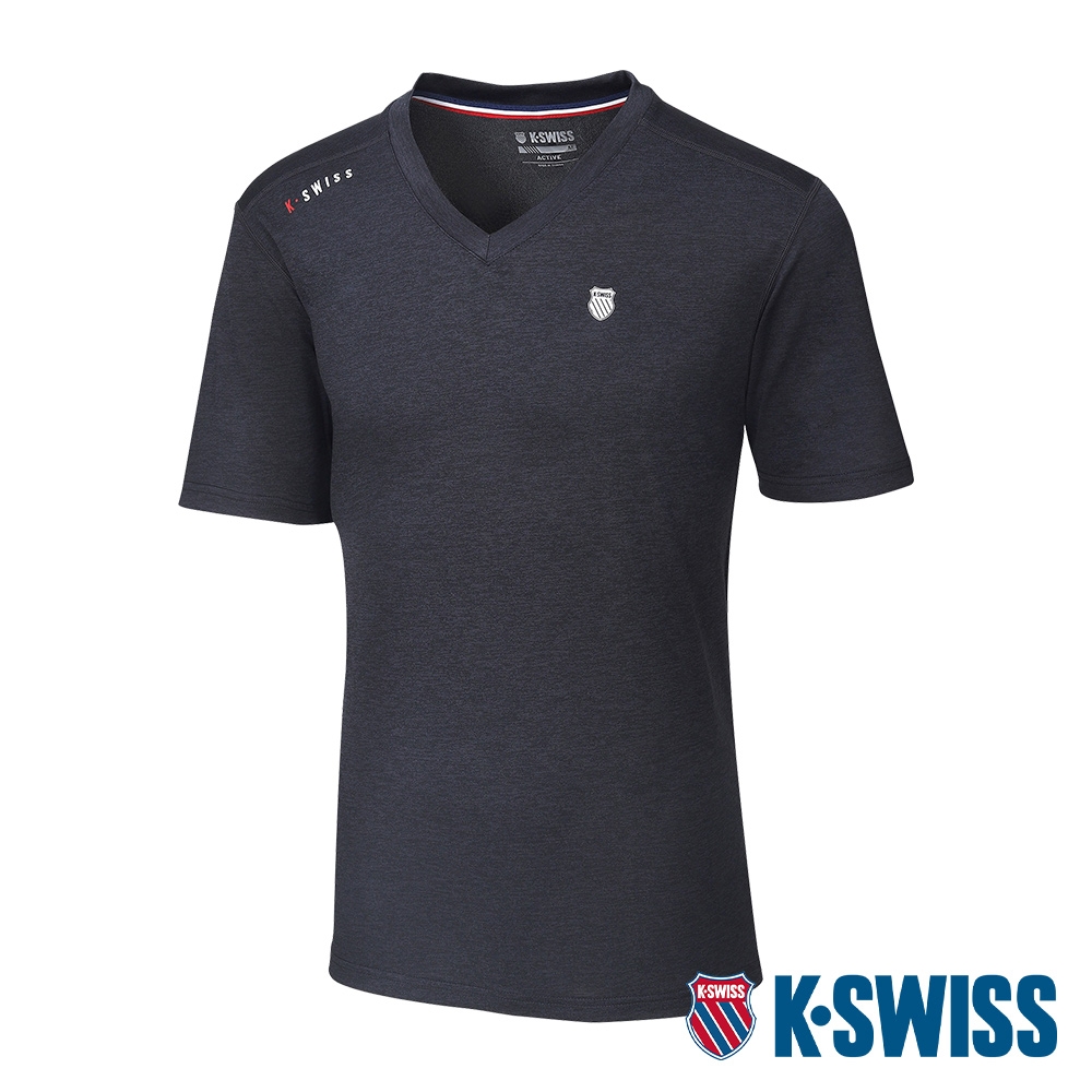 K-SWISS PF V Neck TeeV領涼感排汗T恤-女-灰