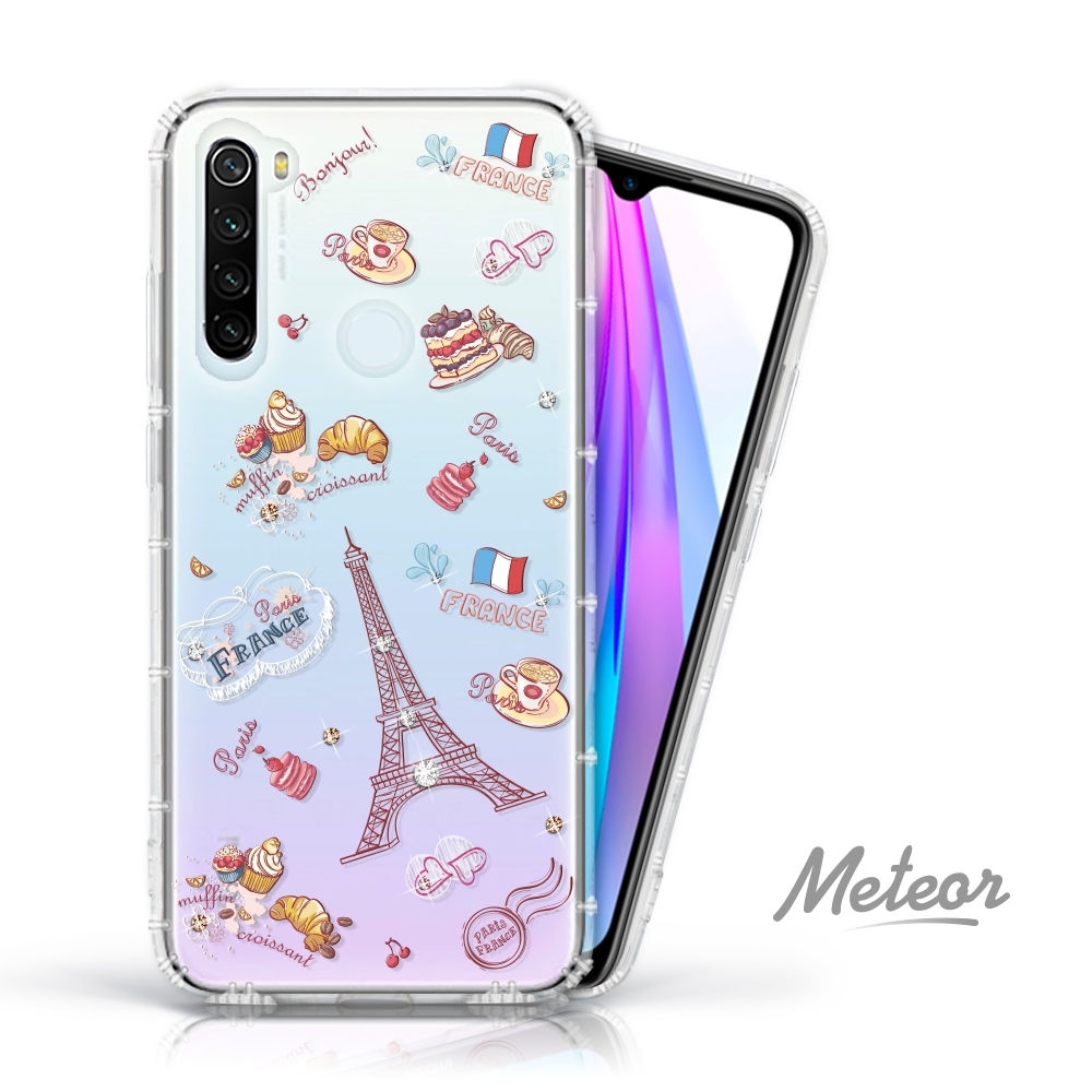 Meteor MI 紅米 Note 8T 奧地利水鑽殼 - 甜點巴黎